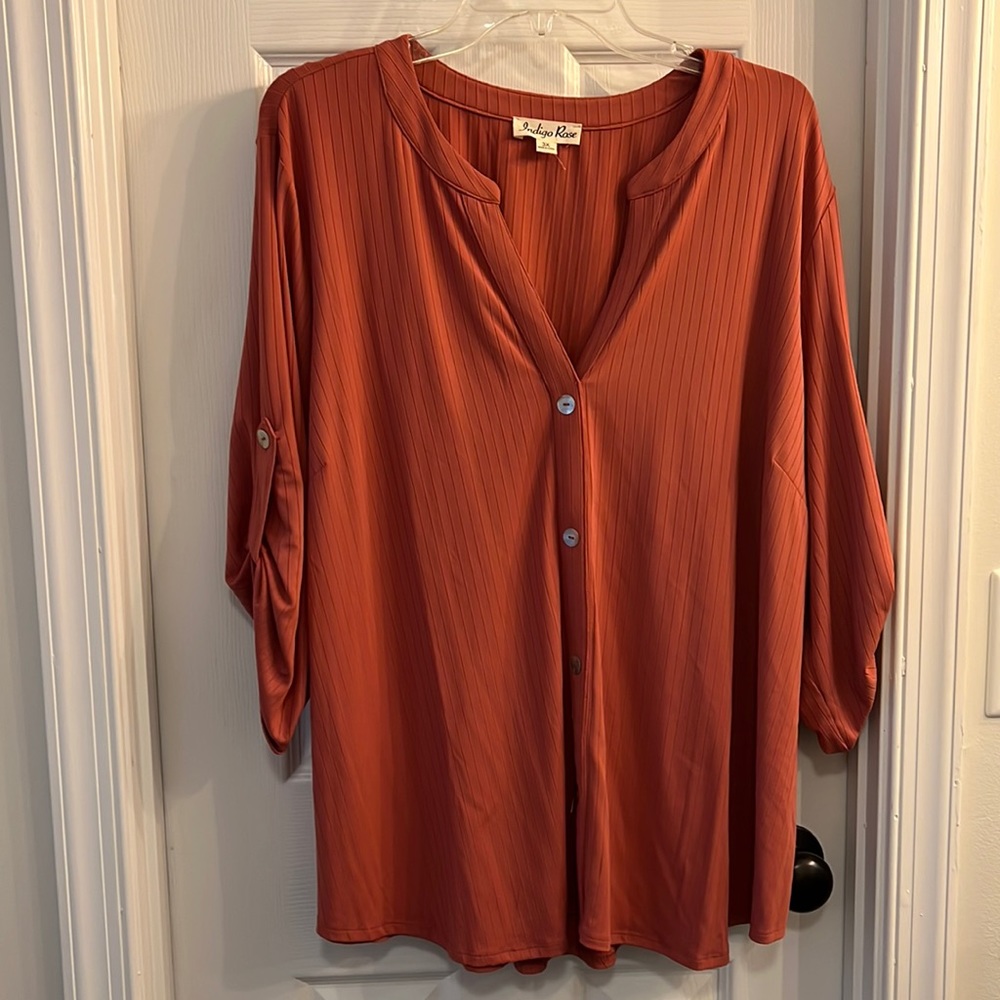 Indigo rose blouse